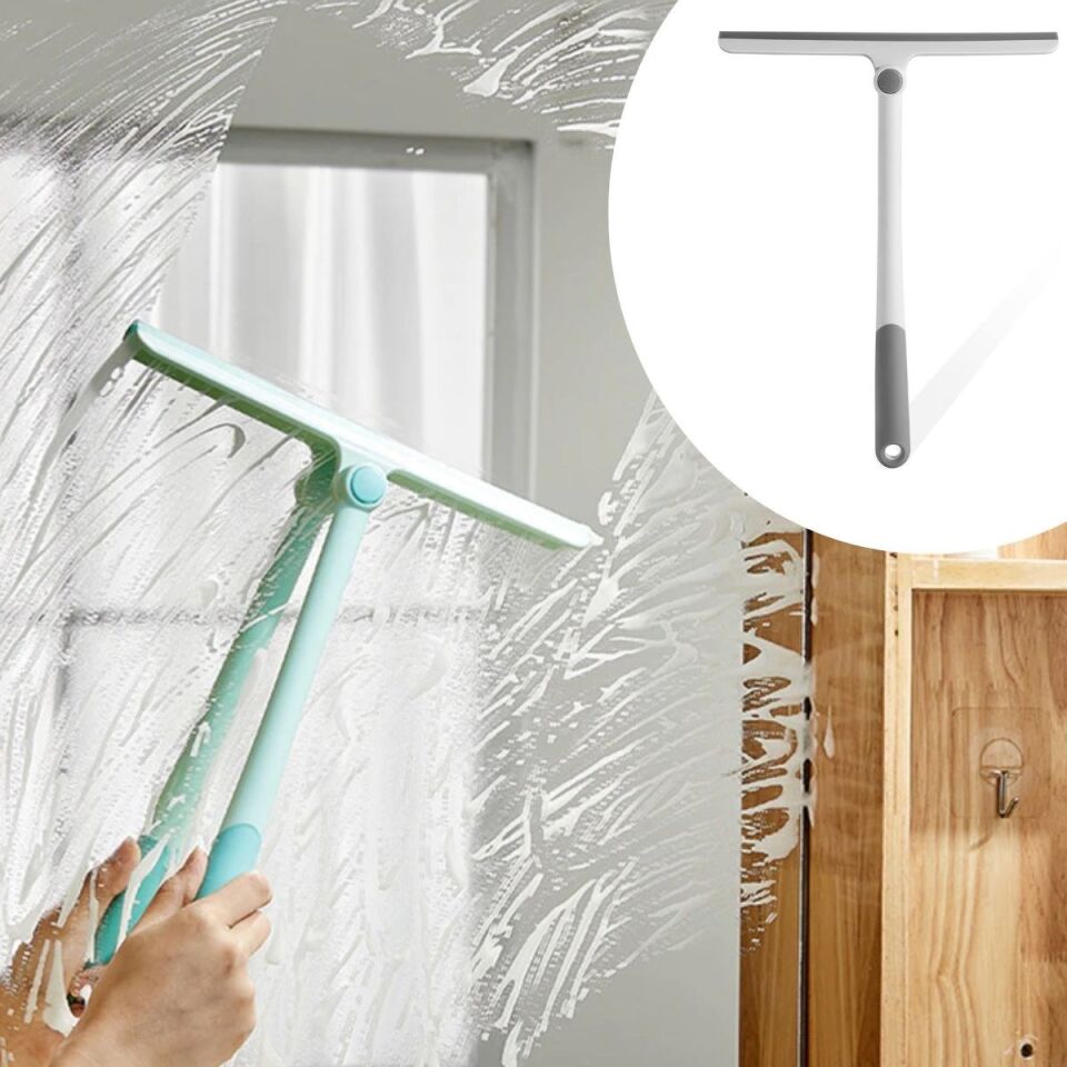 AD 360 Derece Döner Başlıklı Cam Sil Çok Amaçlı Pratik Cam Ayna Fayans Silme Aparatı