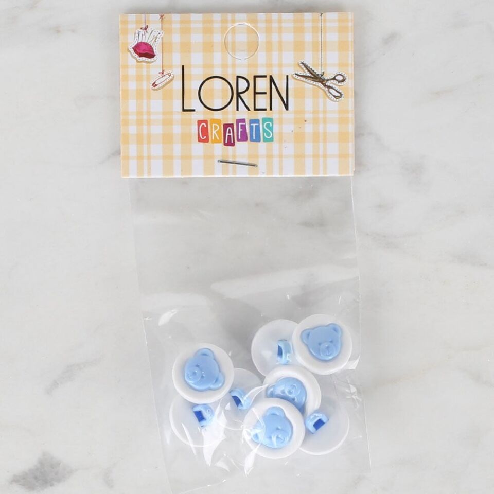 Loren Crafts 8 li Mavi Düğme - 622