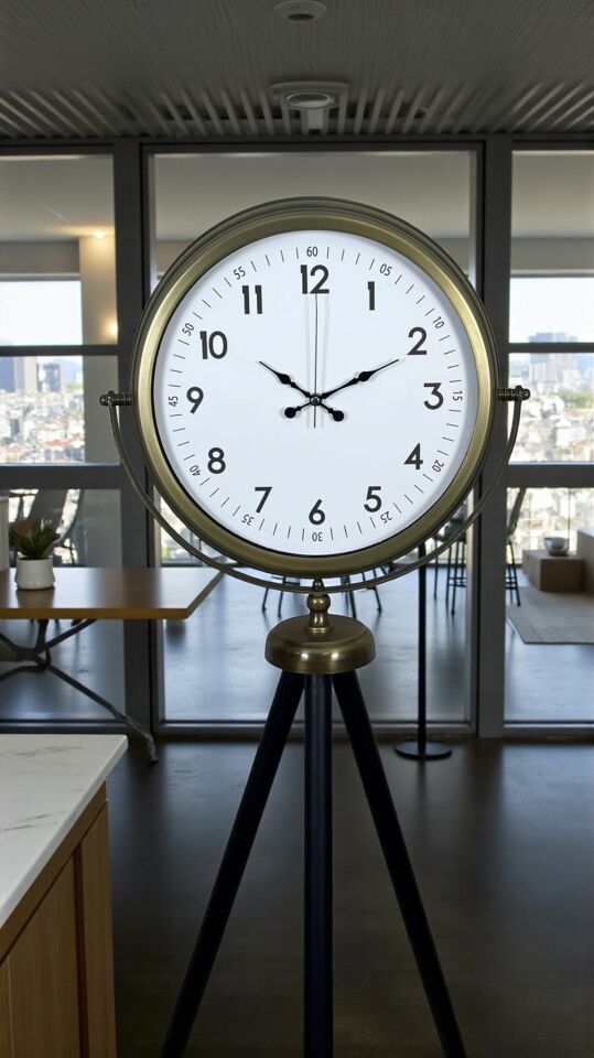 Klasik Eskitme Tripod Ayaklı Saat