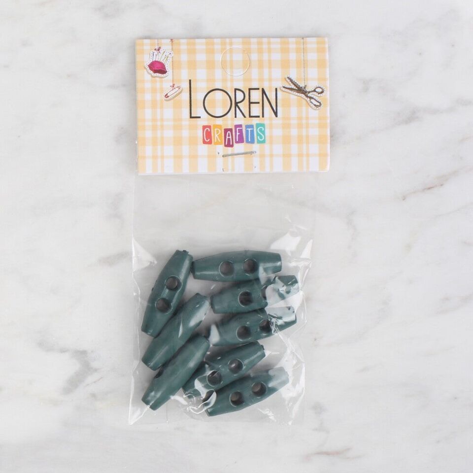Loren Crafts 8 li yeşil çoban düğme - 102