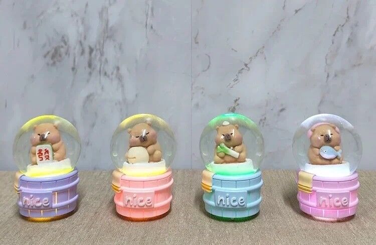 Kapibara Tasarımlı Işıklı Kar Küresi