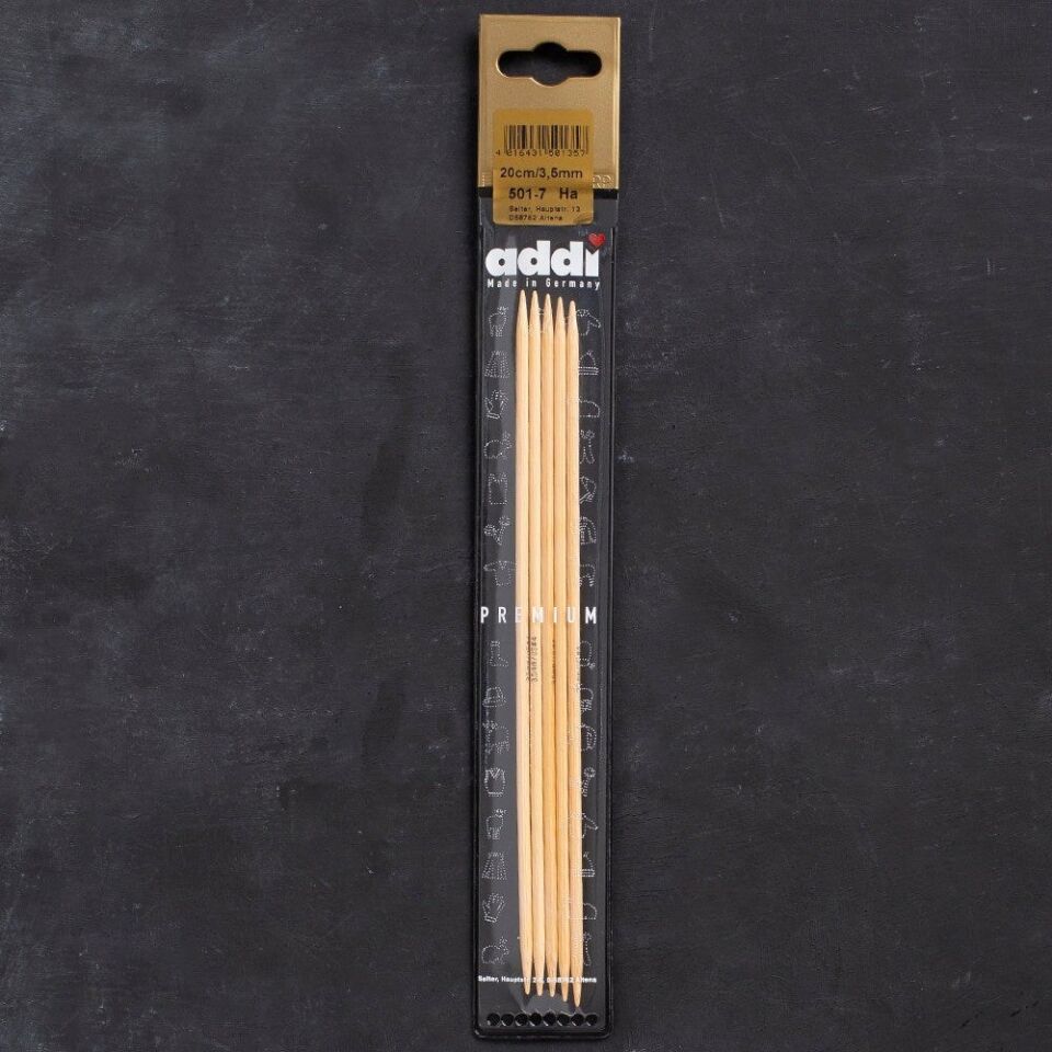 Addi Bambus 3,5mm 20cm Bambu Çorap Şişi - 501-7