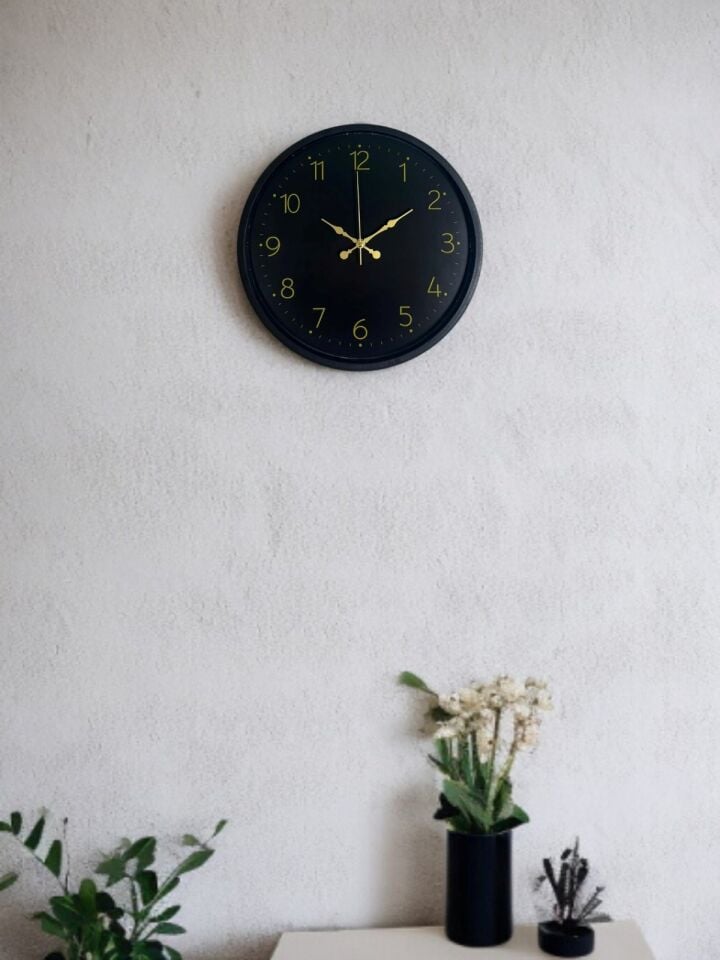 36 Cm Siyah Asil Duvar Saati