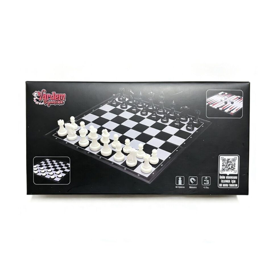 VRD10665 KATLANABİLİR SATRANC TAVLA VE DAMA SETİ