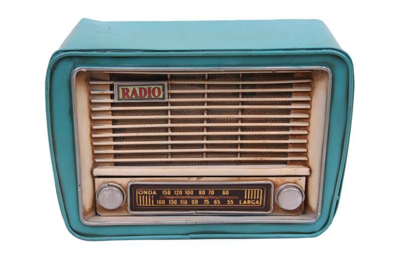 Dekoratif Metal Radyo Kumbaralı Vintage Hediyelik (1666) (491491)