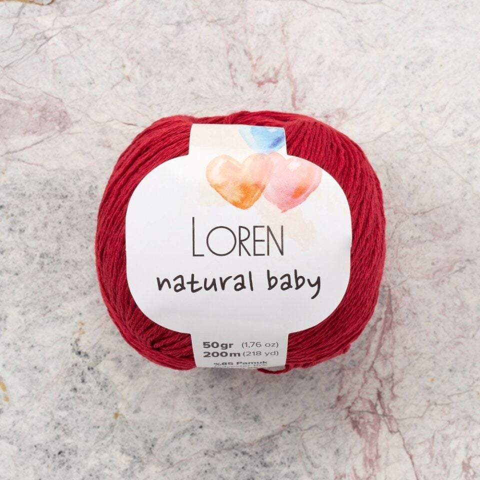 Loren Natural Baby Bordo El Örgü İpi - R099 - 33819