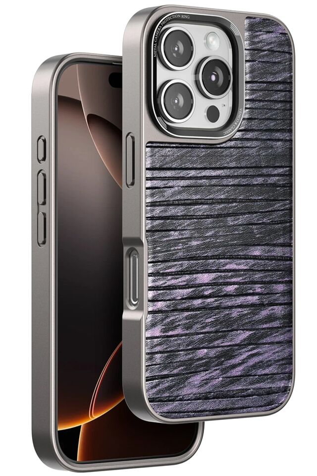 Mey İthalat®  iPhone 16 Pro Wave Kapak - Derin Mor