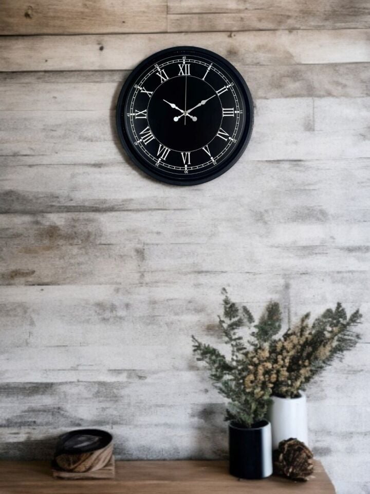 36 Cm Modern Siyah Duvar Saati