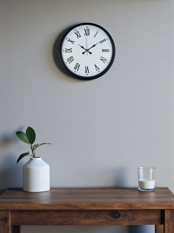 36 Cm Siyah Roma Rakamlı Duvar Saati