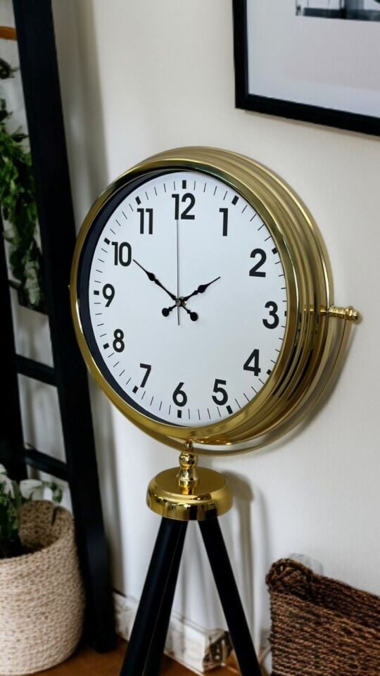 Gold Klasik Tripod Ayaklı Saat
