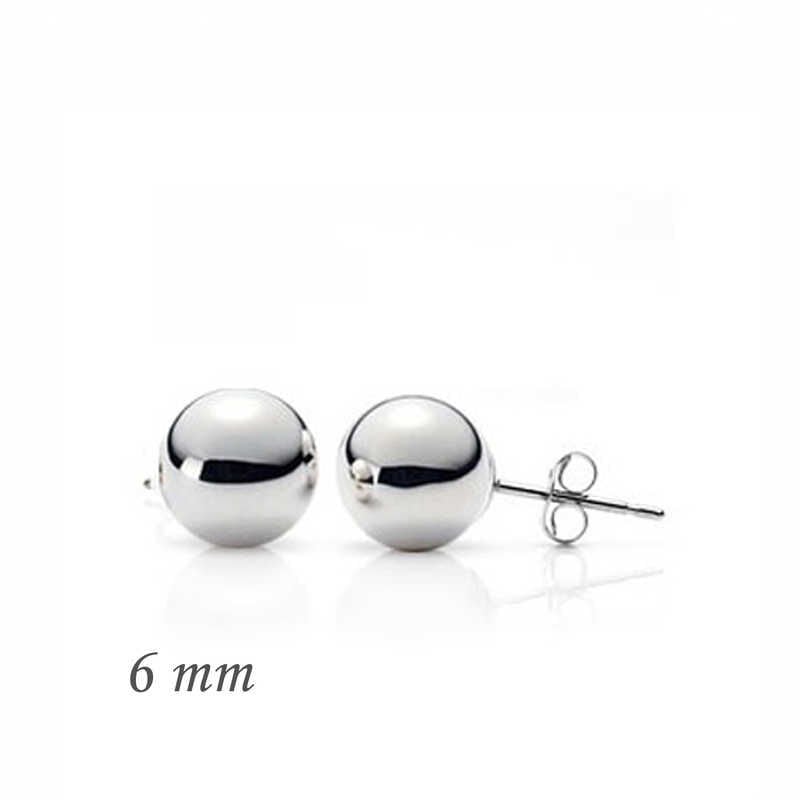 925 Ayar Gümüş Top Küpe - 6 mm (EA1160219) (491491)