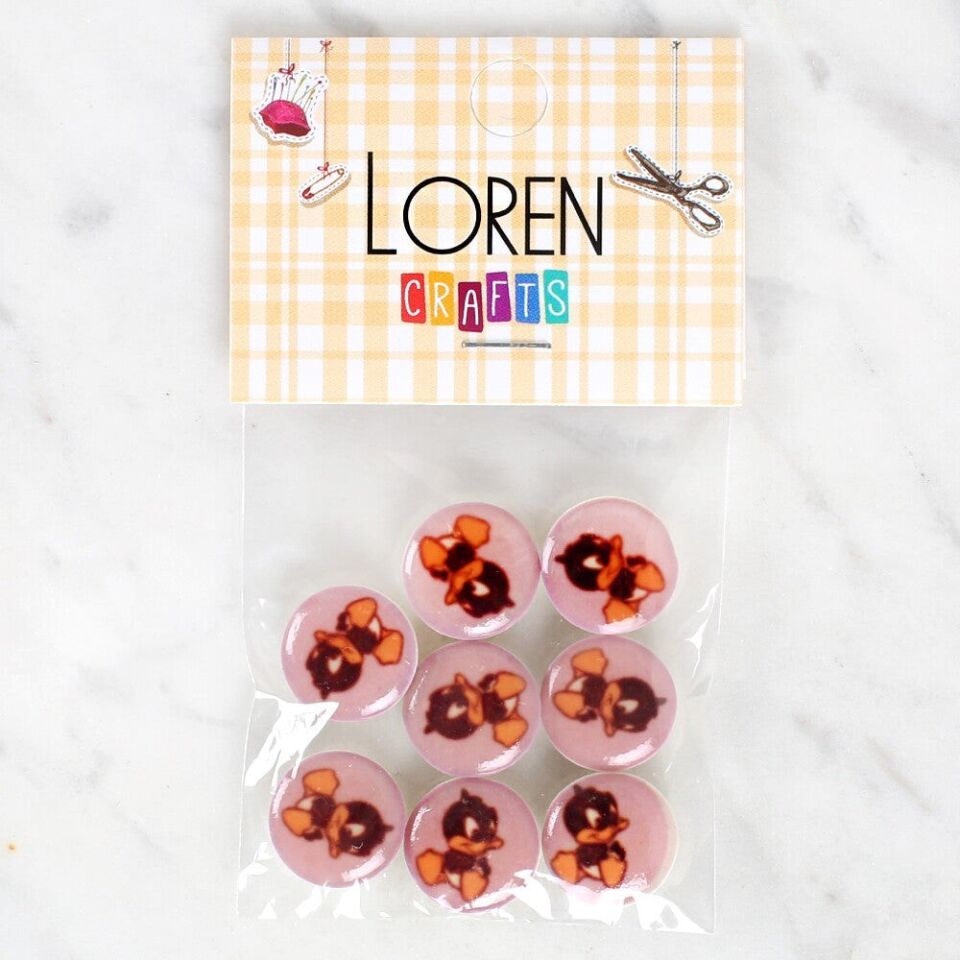 Loren Crafts 8'li Ördek Düğme - 1205