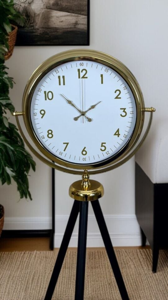 Heritage Gold Zarif Tripod Ayaklı Saat