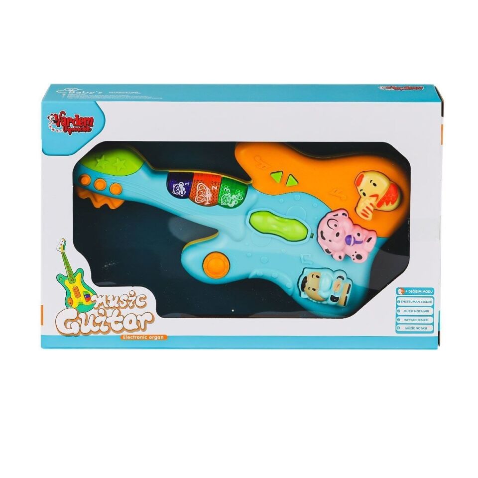 JLG-855-34A Işıklı ve Müzikli Gitar Bebek Pianosu -Vardem Oyuncak
