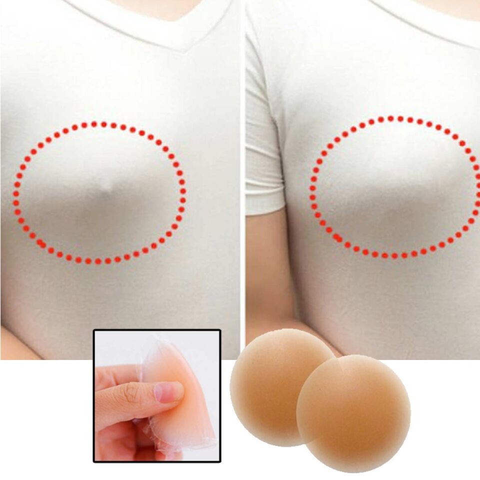 AD Silikon Göğüs Ucu Kapatıcı Gizleyici Bant Aparat  Nipple Pad