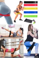 5 Li Set Aerobik Bandı Fitness Egzersiz Plates Direnç Lastiği Crossfit Kas Germe Ve Jimnastik Seti (491491)