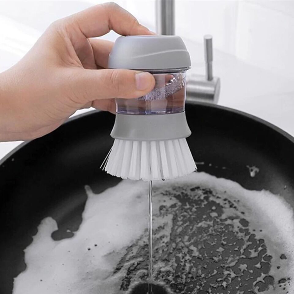 AD Deterjan Hazneli Kolay Bulaşık Yıkama Fırçası Bulaşık Sünger