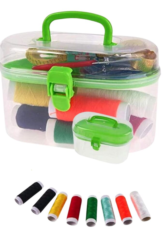 İplik Set Oval Plastik Dikiş Seti
