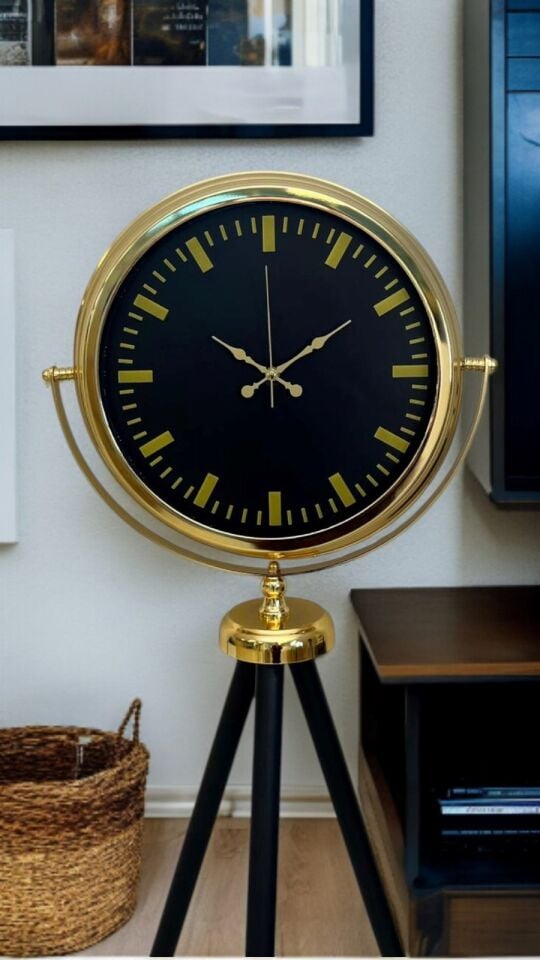 Eskitme Tripod Ayaklı Dekoratif Saat