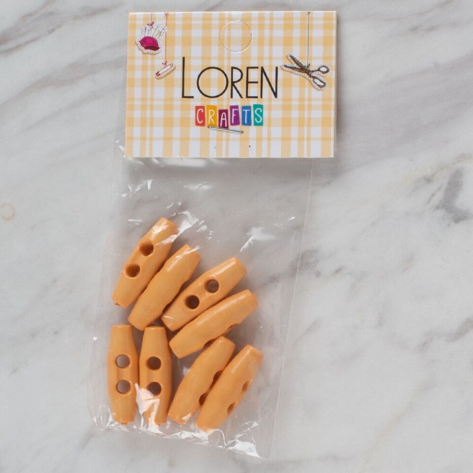 Loren Crafts açık turuncu 8 li çoban düğme - 116