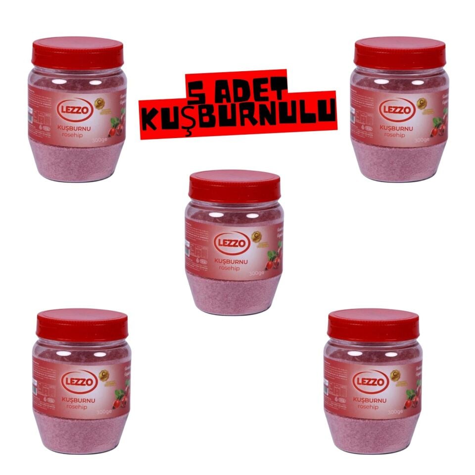 5 Adet Kuşburnu Toz İçecek (Sıcak ve Soğuk İçim) 300 Gr