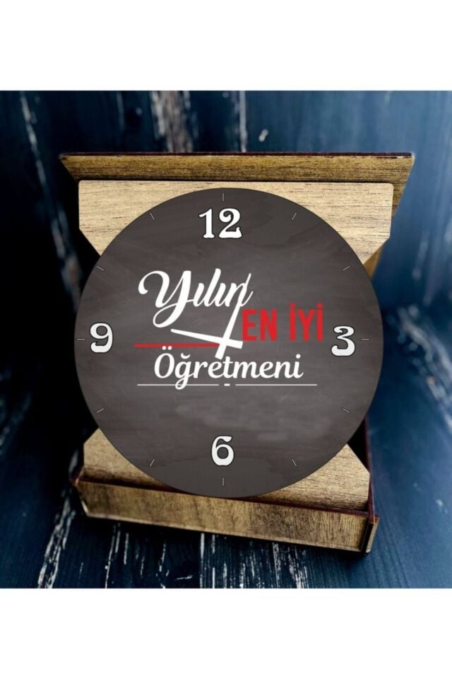 Öğretmenler Günü L Ahşap I Yılın En Iyi Öğretmeni Masa Saati
