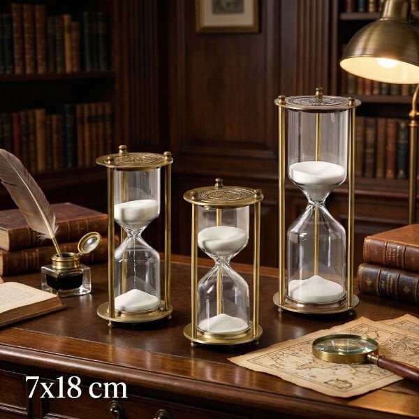 Dekoratif Cam Kum Saati 7x18 cm