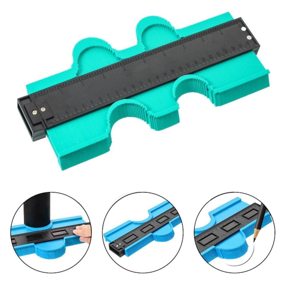 AD Kontur Ölçüm Cihazı Ahşap Fayans Şekillendirme Kalıbı 24 cm