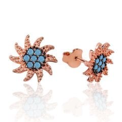 925 Ayar Gümüş Güneş Çivili Küpe (EA1160073) (491491)