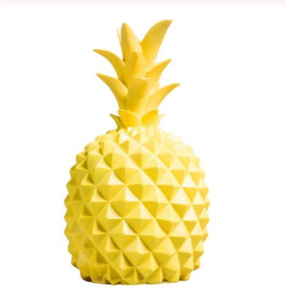 AD Ananas Şeklinde Desenli Büyük Boy Pilli Masa ve Gece Lambası