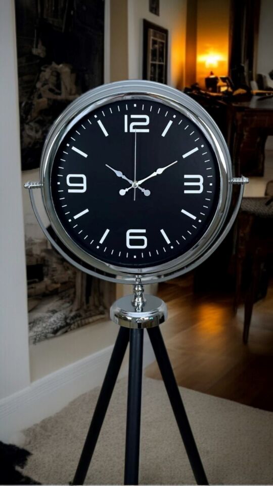 Krom Asil Tripod Ayaklı Saat