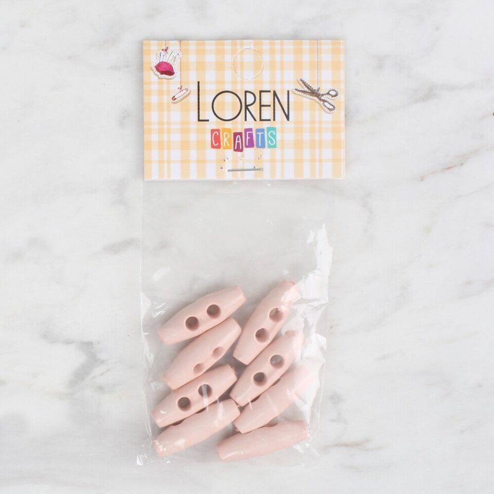 Loren Crafts 8 li pembe çoban düğme - 112