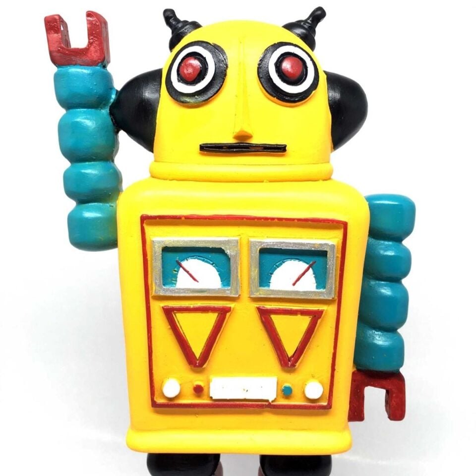 AD Decotown Nostaljik Sevimli Uzaylı Robot Şeklinde Figür Biblo