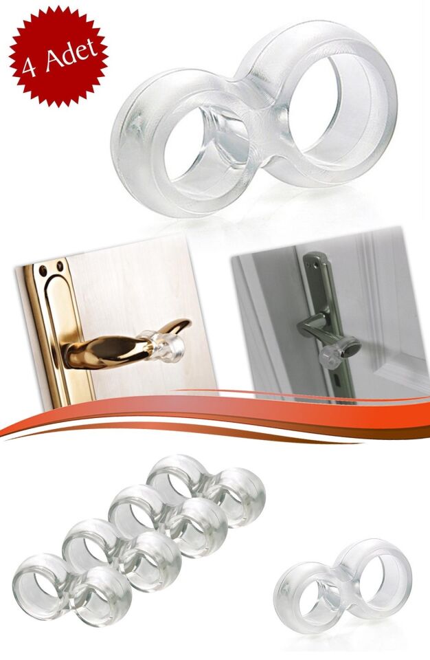AD Silikon Kapı & Pencere Vurma Önleyici Stoper Kapı Tamponu 4 Adet