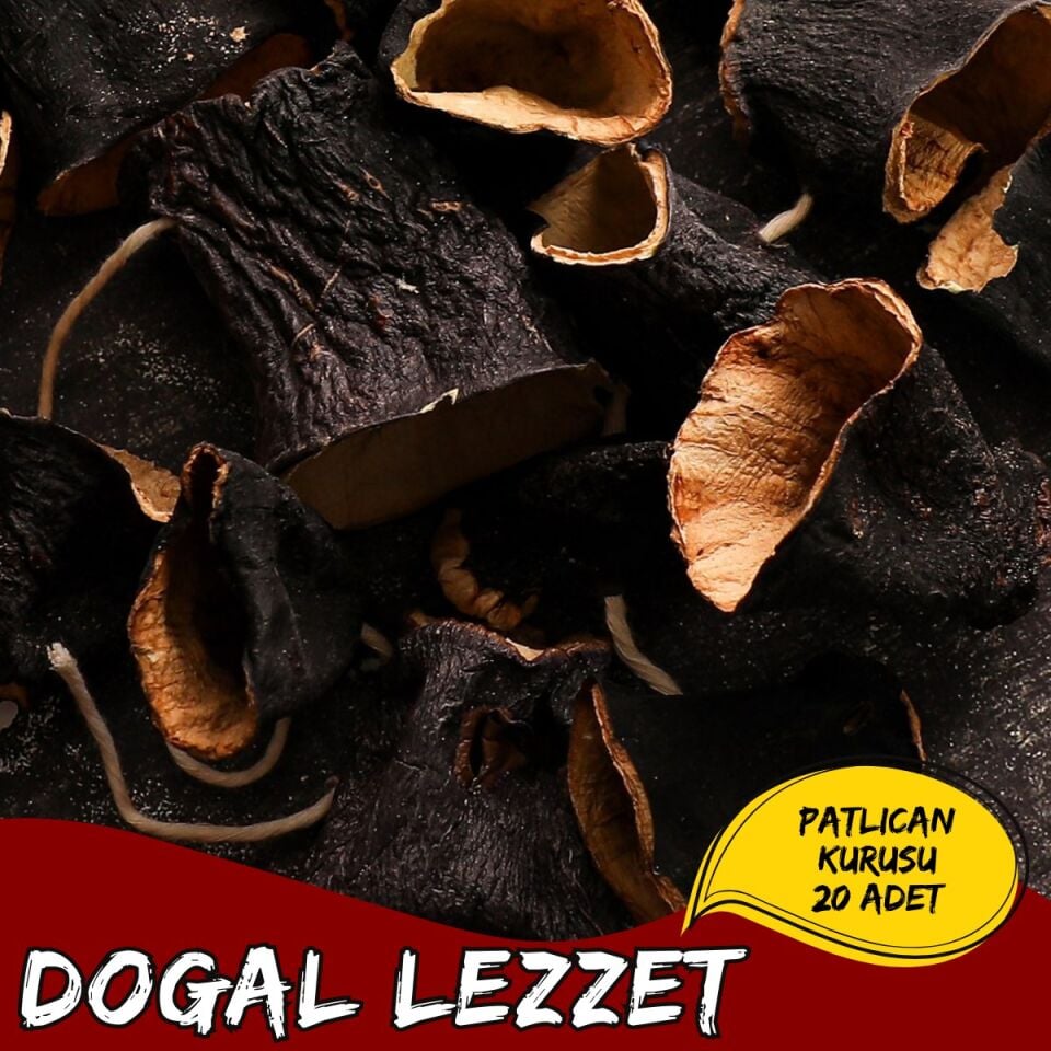 Mey İthalat® Patlıcan Kurusu 20 Adet Doğal Kurutulmuş Dolmalık Patlıcan