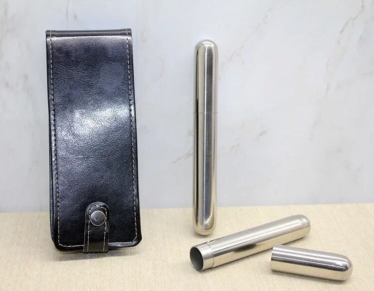 Deri Kilifli Paslanmaz Çelik Matara