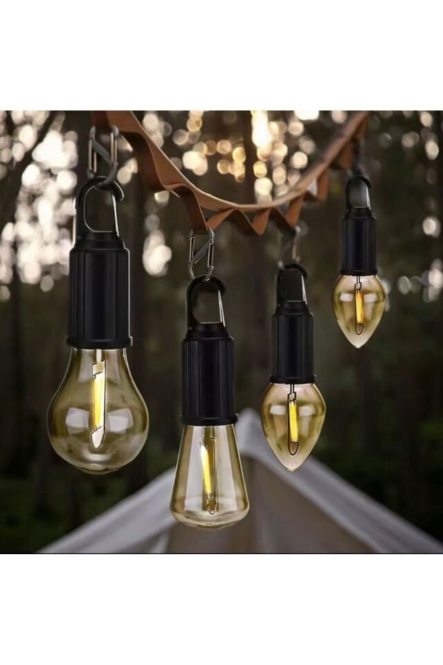 Taşınabilir Şarjlı Led Ampül Outdoor Kamp Bahçe Lambası