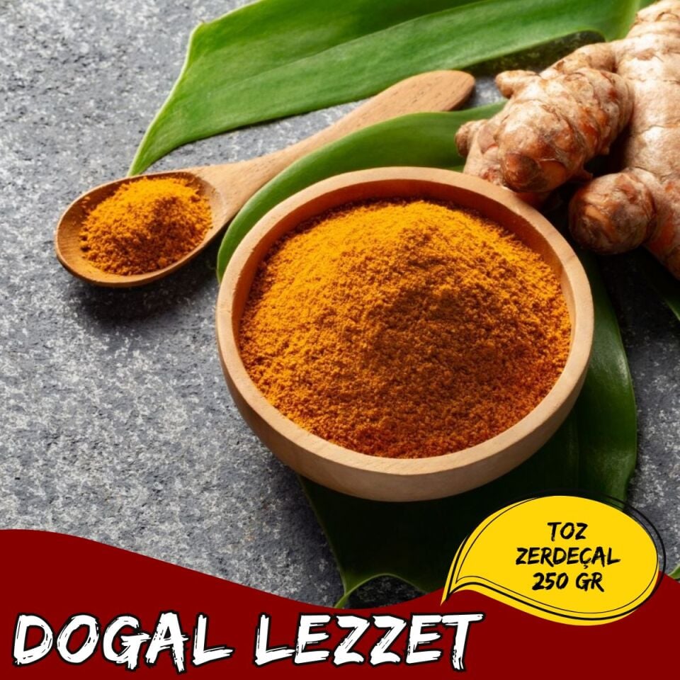 Mey İthalat® Toz Zerdeçal Doğal Öğütülmüş Zerdeçal Baharatı Yemek ve Soslar İçin 250 GR