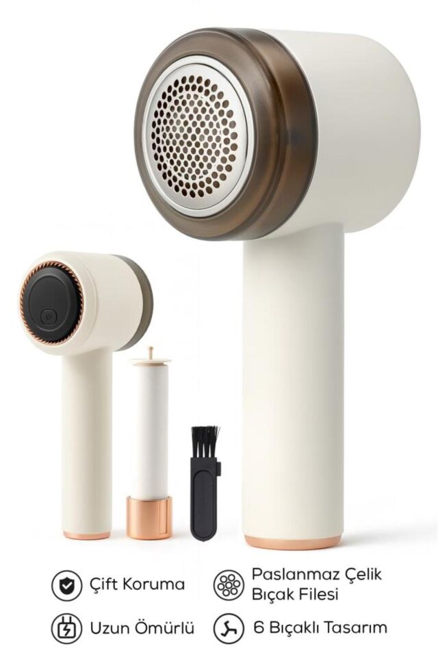 6 Bıçaklı 2 Kademeli  Tüy Tiftik  Şarjlı   Temizleme Makinesi Ve Tüy Toplama Rulosu (Yedek Bıçaklı)