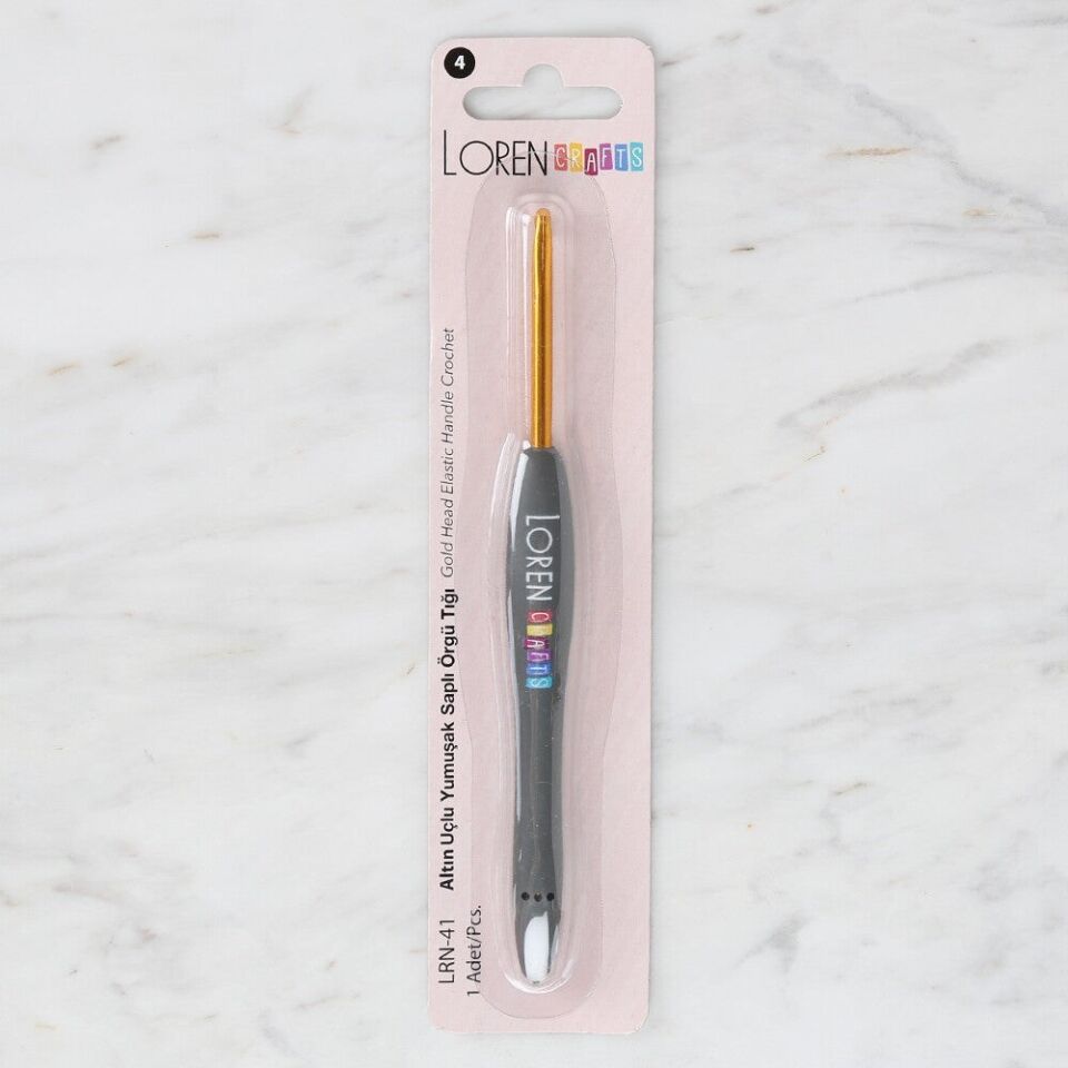 Loren Crafts Altın Uçlu Yumuşak Saplı Yün Tığ LRN