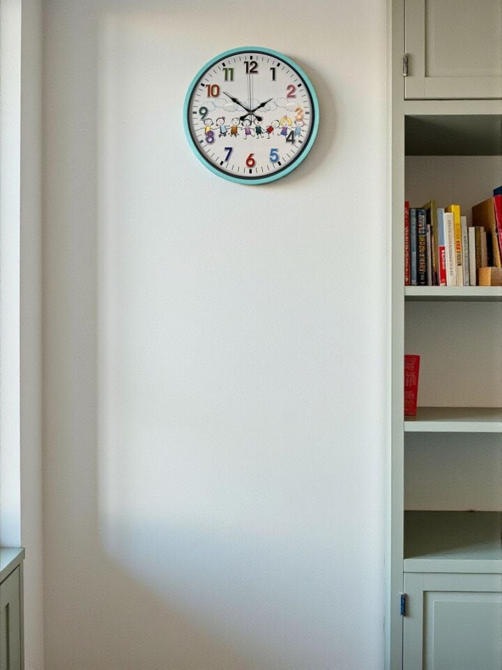 36 Cm Turkuaz Çocuk Odası Duvar Saati