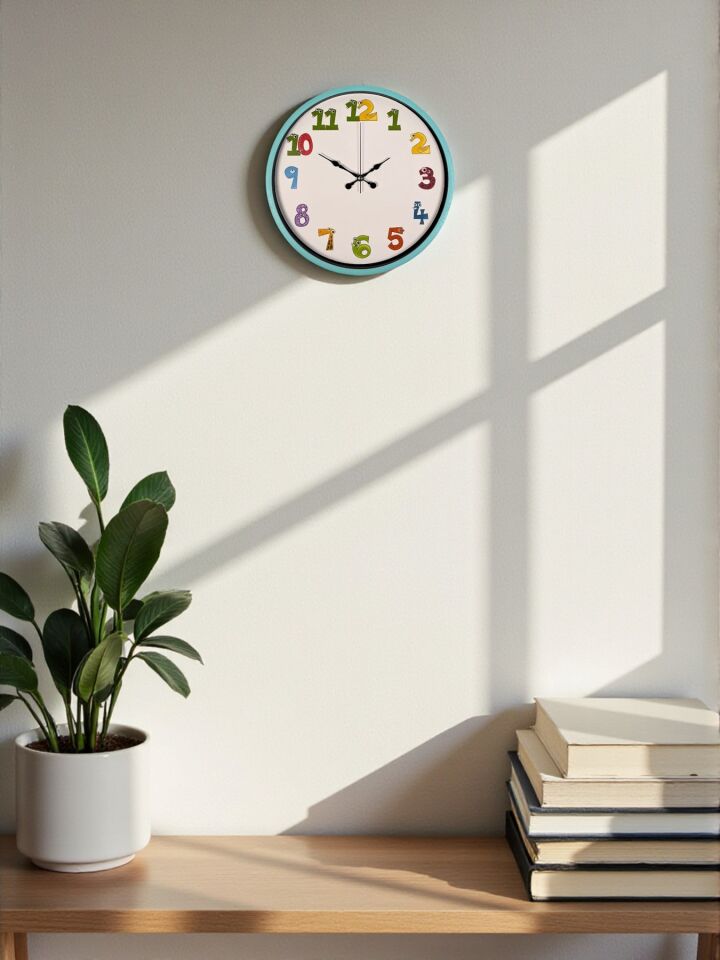 36 Cm Turkuaz Çocuk Odası Duvar Saati