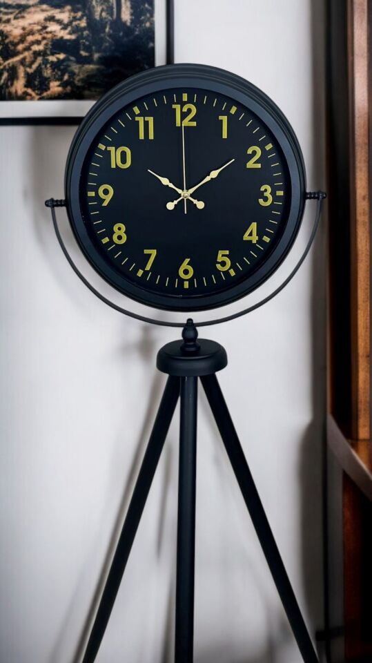 Black Prime Gold Rakamlı Tripod Ayaklı Saat