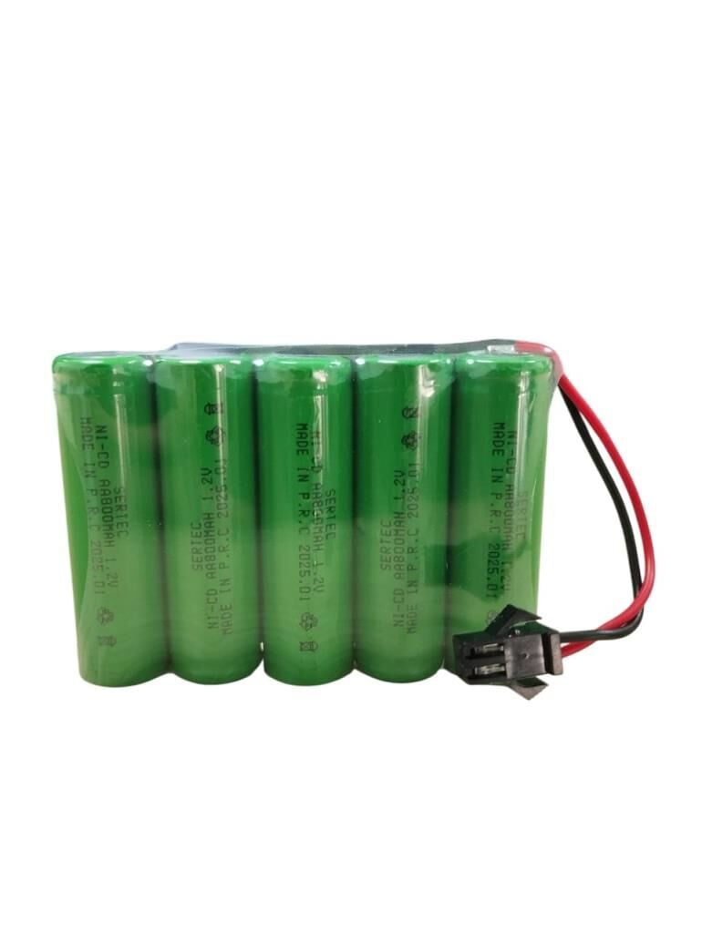 SERTEC 6V 5S1P AA 800 MAH KABLO + SİYAH KONNEKTÖRLÜ OYUNCAK PİLİ (491491)