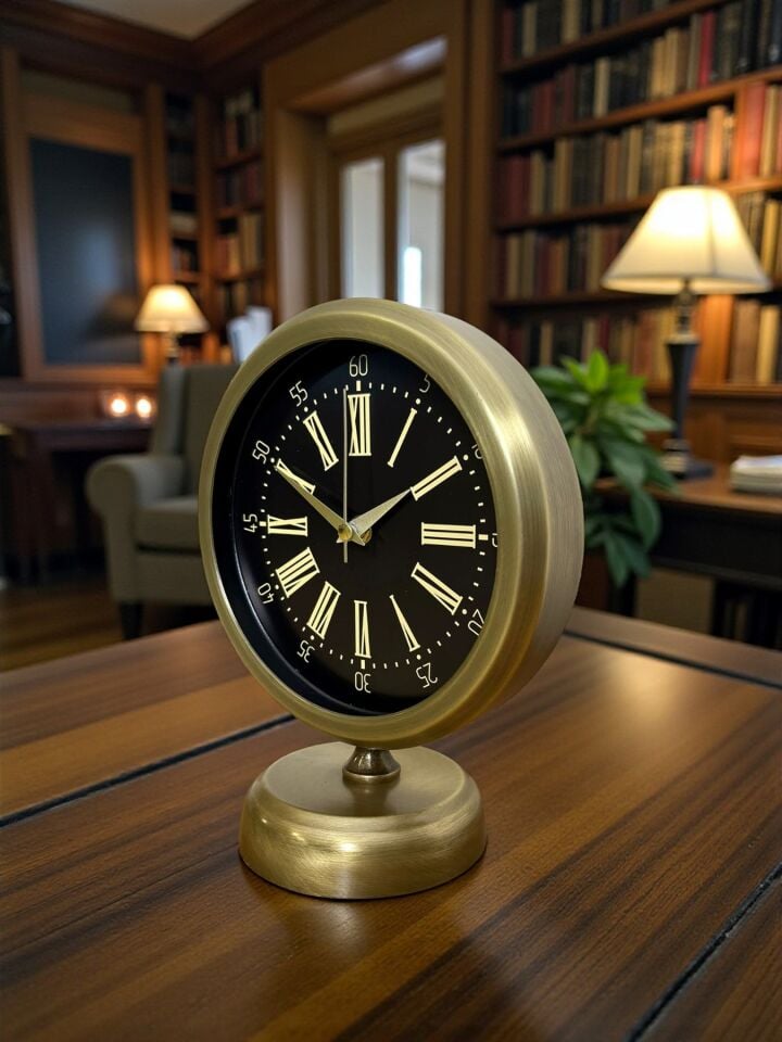 Time Art 25 x 20 Eskitme Metal Masa Saati