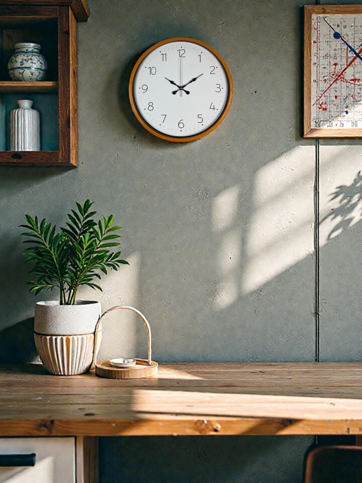 36 Cm Turuncu Dekoratif Duvar Saati