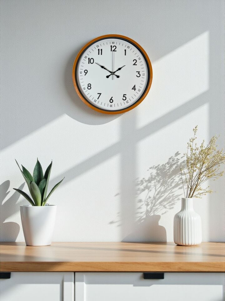 36 Cm Turuncu Dekoratif Duvar Saati