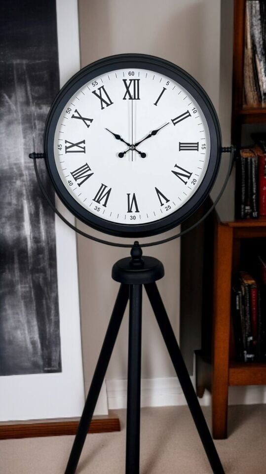 Black Elegance Tripod Ayaklı Saat