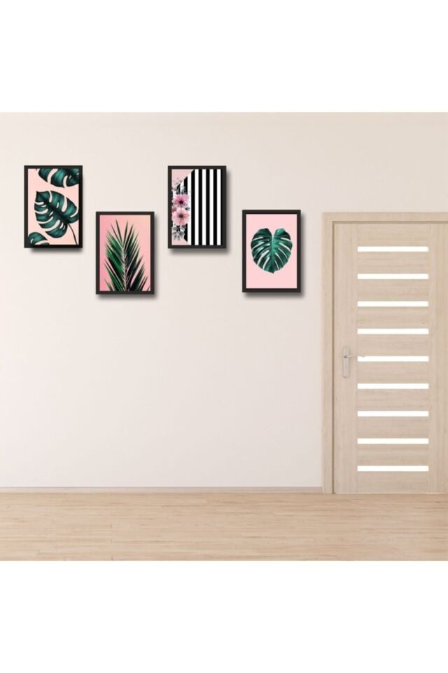 4 Parça Çerçeve Görünümlü Ahşap Tablo