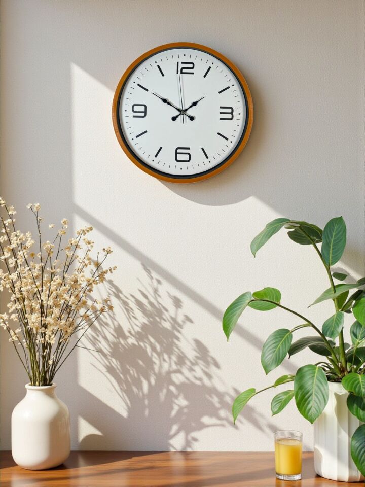 36 Cm Turuncu Dekoratif Duvar Saati